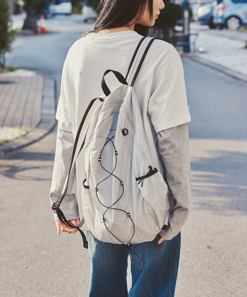 AFTERHOURS(アフターアワーズ)の「LIGHT STRING BACKPACK (CLOUDY GREY)(バックパック/リュック・レディース・その他・FREE)」の3枚目の写真