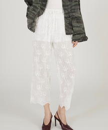 crinkle crinkle crinkle | 【crinkle crinkle crinkle】sheer cotton 3D embroidery easy pants/シアーコットン3Dエンブロイダリーイージーパンツ(その他パンツ)