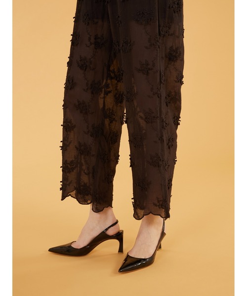 crinkle crinkle crinkle（クリンクルクリンクルクリンクル）の「【crinkle crinkle crinkle】sheer cotton 3D embroidery easy pants/シアーコットン3Dエンブロイダリーイージーパンツ（その他パンツ・レディース・ホワイト/ブラック・FREE）」の13枚目の写真