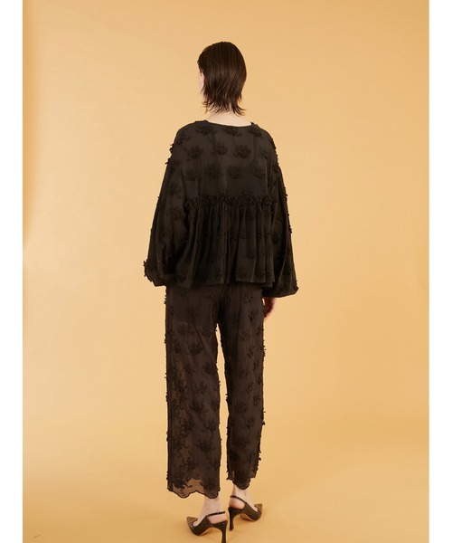 crinkle crinkle crinkle（クリンクルクリンクルクリンクル）の「【crinkle crinkle crinkle】sheer cotton 3D embroidery easy pants/シアーコットン3Dエンブロイダリーイージーパンツ（その他パンツ・レディース・ホワイト/ブラック・FREE）」の15枚目の写真