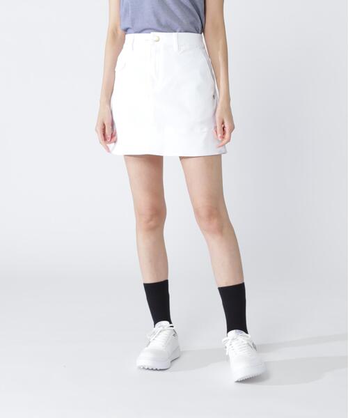 PEARLY GATES ストレッチヘリンボーンスカートホワイト PEARLY GATES】PEストレッチヘリンボーンスカート（スカート）｜PEARLY
