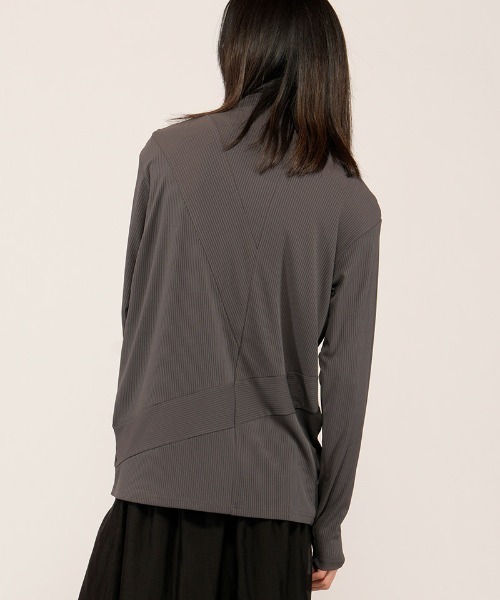 NO ID.(ノーアイディ)の「mcg3803- アシンメトリ-ZIP-CD カーディガン(858006-465T)(カーディガン/ボレロ・メンズ・ホワイト/ブラック/グレー・ONE SIZE)」の19枚目の写真