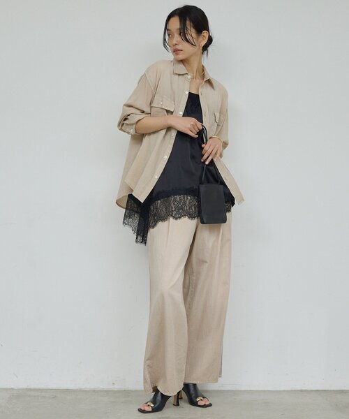 GALLARDAGALANTE(ガリャルダガランテ)の「【夏でも快適】シアーデニムパンツ(その他パンツ・レディース・ベージュ/ブルー・0/1)」の16枚目の写真