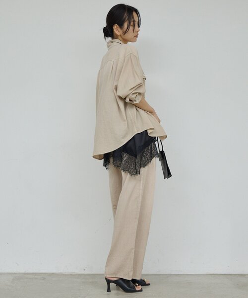 GALLARDAGALANTE(ガリャルダガランテ)の「【夏でも快適】シアーデニムパンツ(その他パンツ・レディース・ベージュ/ブルー・0/1)」の17枚目の写真