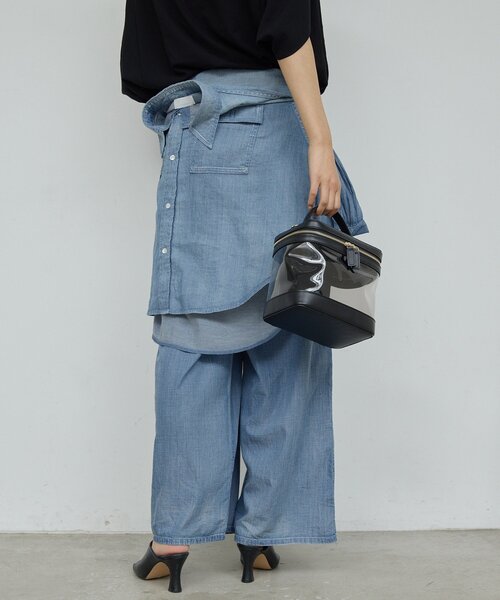 GALLARDAGALANTE(ガリャルダガランテ)の「【夏でも快適】シアーデニムパンツ(その他パンツ・レディース・ベージュ/ブルー・0/1)」の10枚目の写真