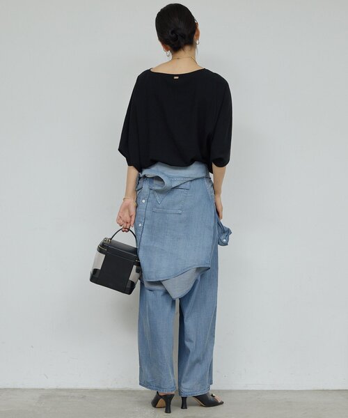 GALLARDAGALANTE(ガリャルダガランテ)の「【夏でも快適】シアーデニムパンツ(その他パンツ・レディース・ベージュ/ブルー・0/1)」の14枚目の写真