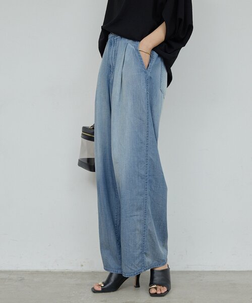 GALLARDAGALANTE(ガリャルダガランテ)の「【夏でも快適】シアーデニムパンツ(その他パンツ・レディース・ベージュ/ブルー・0/1)」の8枚目の写真