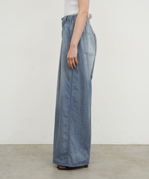 GALLARDAGALANTE(ガリャルダガランテ)の「【夏でも快適】シアーデニムパンツ(その他パンツ・レディース・ベージュ/ブルー・0/1)」の4枚目の写真