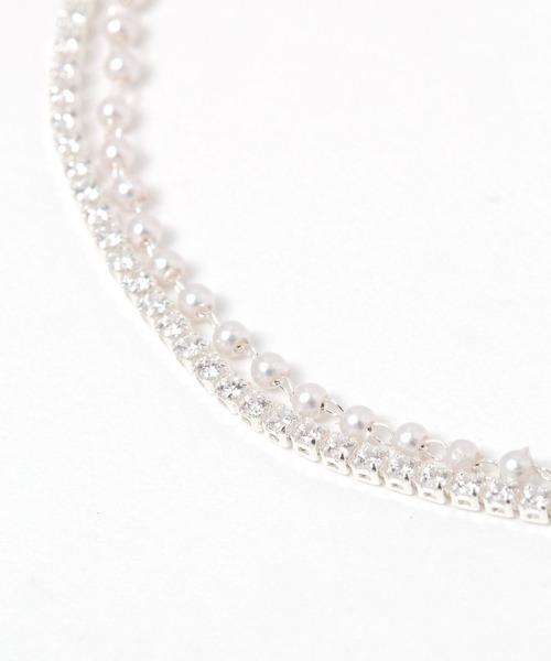 BAYFLOW（ベイフロー）の「ドットパール2連ブレスレット（ブレスレット・レディース・ライトグレー/イエロー・FREE）」の4枚目の写真