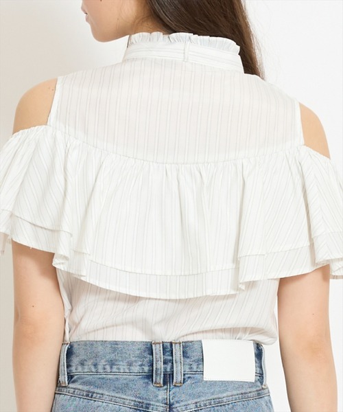 WILLSELECTION(ウィルセレクション)の「スタンドフリル2WAYスリーブブラウス(シャツ/ブラウス・レディース・ブルー系その他/オフホワイト/ホワイト系その他/ブラック・FREE)」の17枚目の写真