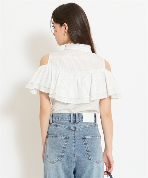 WILLSELECTION(ウィルセレクション)の「スタンドフリル2WAYスリーブブラウス(シャツ/ブラウス・レディース・ブルー系その他/オフホワイト/ホワイト系その他/ブラック・FREE)」の15枚目の写真