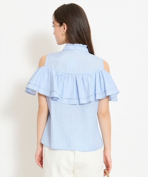 WILLSELECTION(ウィルセレクション)の「スタンドフリル2WAYスリーブブラウス(シャツ/ブラウス・レディース・ブルー系その他/オフホワイト/ホワイト系その他/ブラック・FREE)」の22枚目の写真