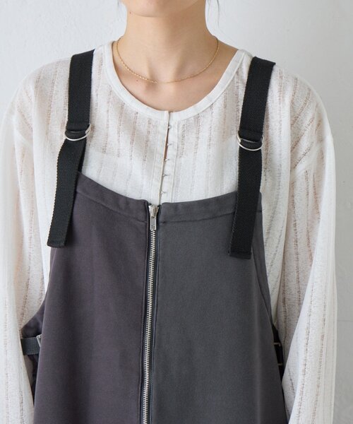 etsinta（エシンタ）の「【etsinta】スウェットオーバーサロペット（サロペット/オーバーオール・レディース・チャコールグレー/グレー・ONE SIZE）」の21枚目の写真