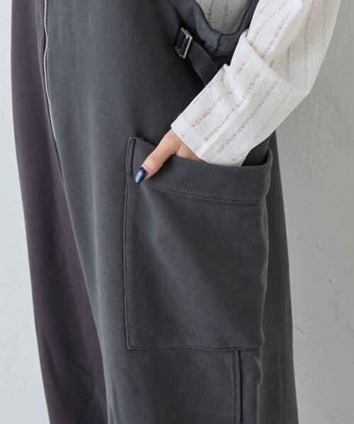 etsinta（エシンタ）の「【etsinta】スウェットオーバーサロペット（サロペット/オーバーオール・レディース・チャコールグレー/グレー・ONE SIZE）」の17枚目の写真