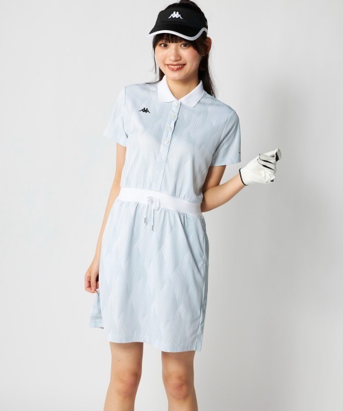 Kappa(カッパ)の「ワンピース(シャツワンピース・レディース・ブラック/グリーン/ホワイト・LL/M/S/L)」の1枚目の写真