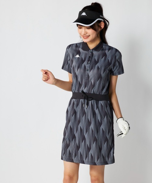 Kappa(カッパ)の「ワンピース(シャツワンピース・レディース・ブラック/グリーン/ホワイト・LL/M/S/L)」の2枚目の写真