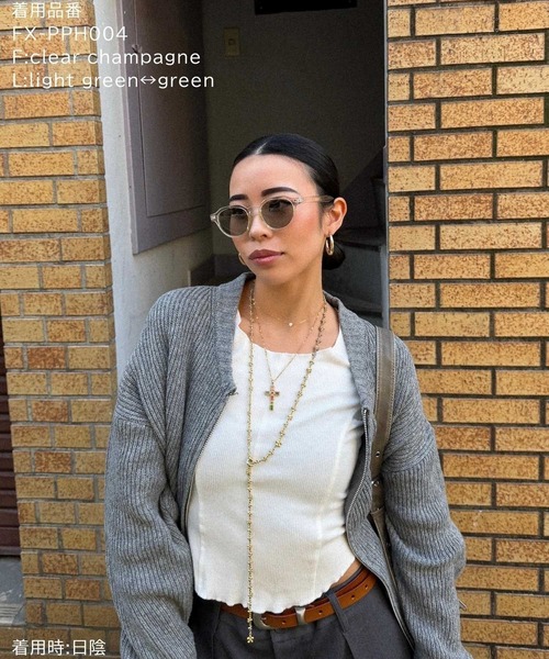 FLEX（フレックス）の「調光・偏光レンズ搭載 clown punt sunglasses / クラウンパント サングラス（サングラス・レディース・ブラック系1/ブラック系3/ブラック系2/グレー/クリア・FREE）」の8枚目の写真