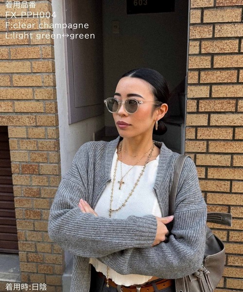 FLEX（フレックス）の「調光・偏光レンズ搭載 clown punt sunglasses / クラウンパント サングラス（サングラス・レディース・ブラック系1/ブラック系3/ブラック系2/グレー/クリア・FREE）」の9枚目の写真