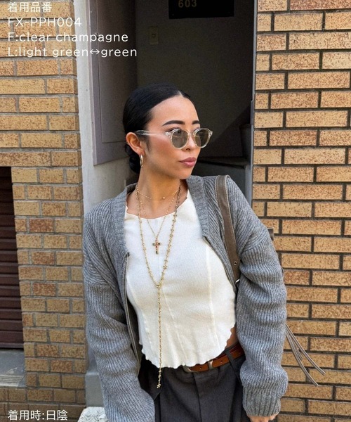 FLEX（フレックス）の「調光・偏光レンズ搭載 clown punt sunglasses / クラウンパント サングラス（サングラス・レディース・ブラック系1/ブラック系3/ブラック系2/グレー/クリア・FREE）」の10枚目の写真