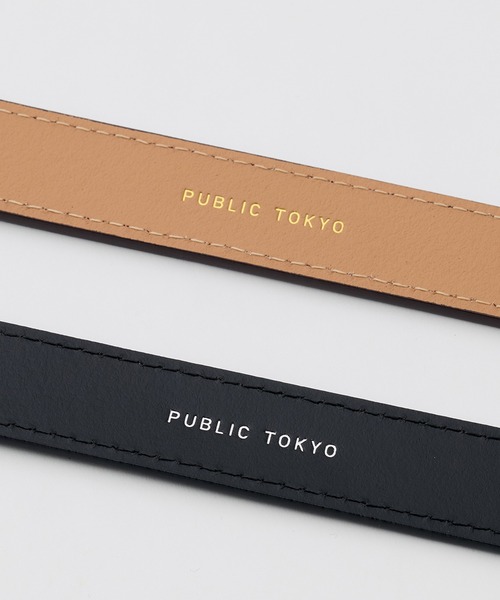 PUBLIC TOKYO（パブリックトウキョウ）の「【2026新作】ダブルループベルト（ベルト・レディース・ブラウン/ブラック・FREE）」の3枚目の写真