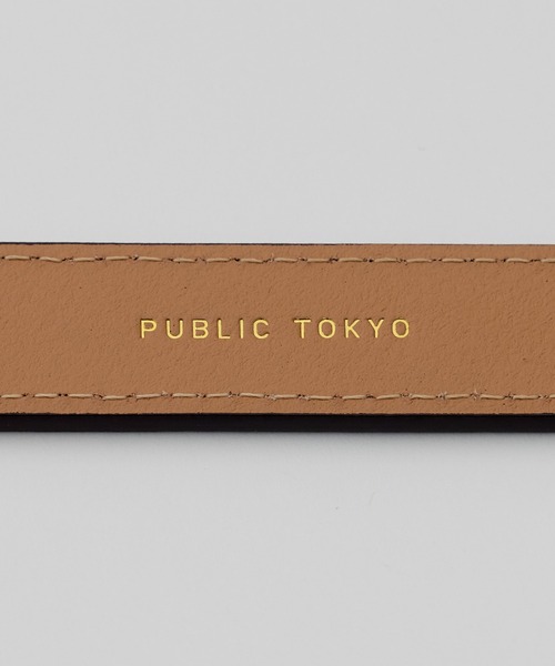 PUBLIC TOKYO（パブリックトウキョウ）の「【2026新作】ダブルループベルト（ベルト・レディース・ブラウン/ブラック・FREE）」の5枚目の写真