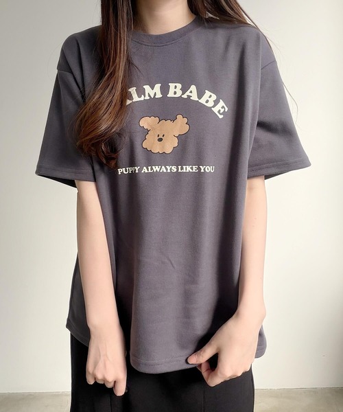 Nana(ナナ)の「ベアプリントオーバーサイズTシャツ(Tシャツ/カットソー・レディース・ホワイト/チャコールグレー・FREE)」の19枚目の写真