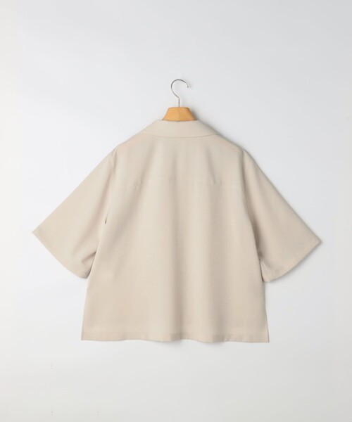NOLLEY’S Sophi（ノーリーズソフィ）の「《セットアップ対応》ウォッシャブルエアリージョーゼットショートシャツ（シャツ/ブラウス・レディース・ベージュ/ネイビー・38/36）」の13枚目の写真