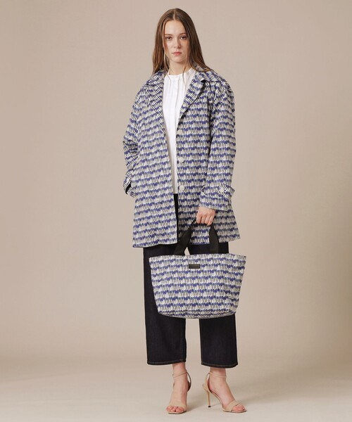 MACKINTOSH LONDON（マッキントッシュ ロンドン）の「【eclat5月号掲載】レインタフタプリントトートバッグ（トートバッグ・レディース・ベージュ/ライトブルー・FREE）」の6枚目の写真