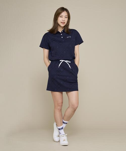PING(ピン)の「【PING APPAREL】Mr.PINGストレッチジャカードスカート(スカート・レディース・ネイビー/ホワイト/グリーン・M/S/L/LL/XS)」の3枚目の写真