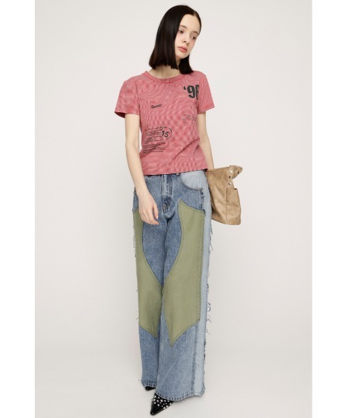 SLY(スライ)の「L/W PATCHED PANEL FLARE DENIM ローウエストパッチドパネルフレアデニム 春服 夏服(デニムパンツ・レディース・ブルー系その他/ライトブルー・2/1/0)」の13枚目の写真