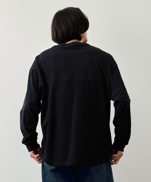CITY TOKYO（シティトウキョウ）の「【CITY TOKYO】KANEMASA KNIT フットボールロンT（Tシャツ/カットソー・メンズ・オフホワイト/ブラック・1/2/3）」の6枚目の写真