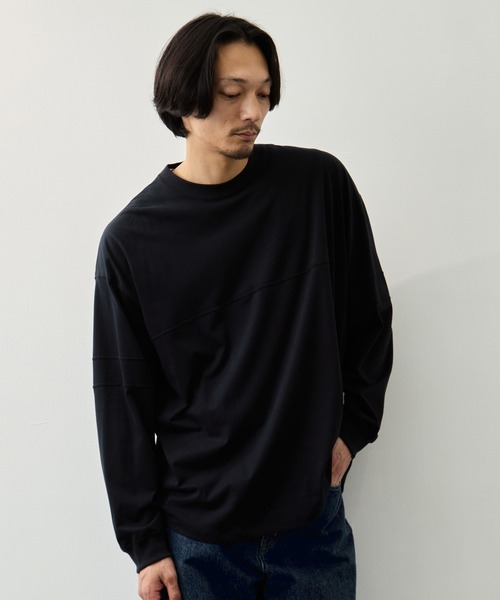 CITY TOKYO（シティトウキョウ）の「【CITY TOKYO】KANEMASA KNIT フットボールロンT（Tシャツ/カットソー・メンズ・オフホワイト/ブラック・1/2/3）」の4枚目の写真