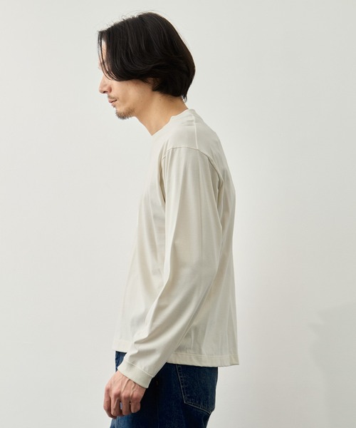 CITY TOKYO（シティトウキョウ）の「【CITY TOKYO】KANEMASA KNIT フットボールロンT（Tシャツ/カットソー・メンズ・オフホワイト/ブラック・1/2/3）」の9枚目の写真