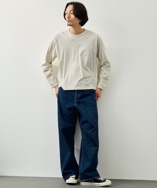 CITY TOKYO（シティトウキョウ）の「【CITY TOKYO】KANEMASA KNIT フットボールロンT（Tシャツ/カットソー・メンズ・オフホワイト/ブラック・1/2/3）」の12枚目の写真