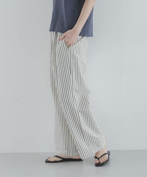 URBAN RESEARCH Sonny Label（アーバンリサーチサニーレーベル）の「ストライプセミワイドイージーパンツ（その他パンツ・レディース・カーキ/ピンク/オフホワイト・FREE）」の20枚目の写真