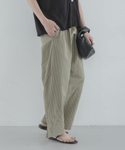 URBAN RESEARCH Sonny Label（アーバンリサーチサニーレーベル）の「ストライプセミワイドイージーパンツ（その他パンツ・レディース・カーキ/ピンク/オフホワイト・FREE）」の12枚目の写真