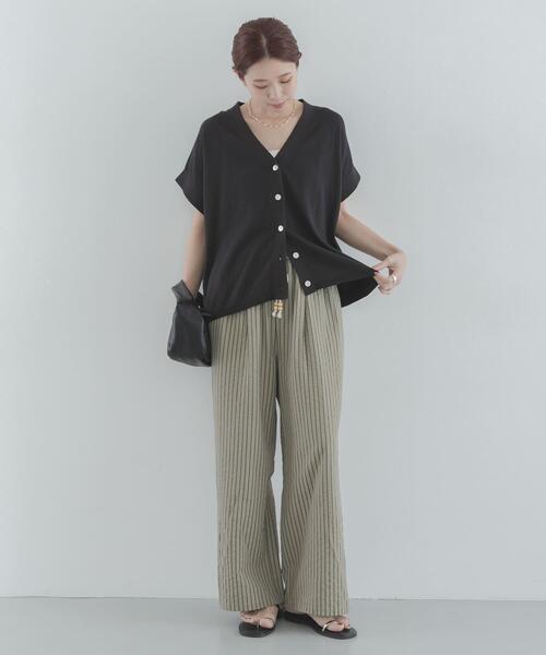 URBAN RESEARCH Sonny Label（アーバンリサーチサニーレーベル）の「ストライプセミワイドイージーパンツ（その他パンツ・レディース・カーキ/ピンク/オフホワイト・FREE）」の14枚目の写真