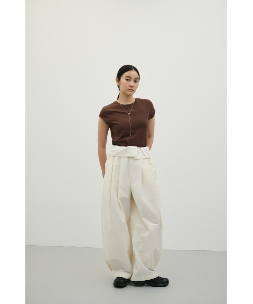 STYLEMIXER(スタイルミキサー)の「フレンチスリーブT(Tシャツ/カットソー・レディース・ブラウン/ホワイト/ブラック・FREE)」の13枚目の写真