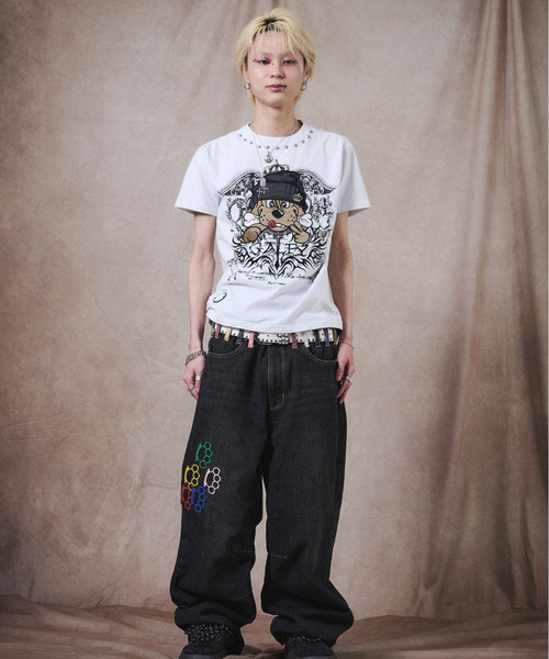 GALFY(ガルフィー)の「『GALFY/ガルフィー』爆アゲ↑↑キラTシャツ【Z】(Tシャツ/カットソー・レディース・ブラック/スミクロ/ホワイト・XL/L)」の5枚目の写真