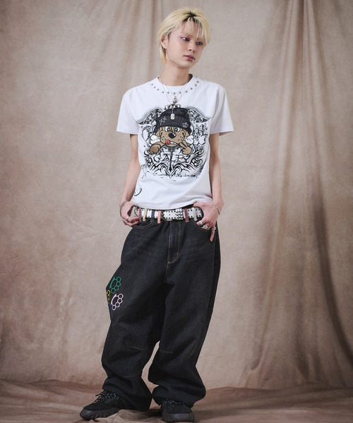 GALFY(ガルフィー)の「『GALFY/ガルフィー』爆アゲ↑↑キラTシャツ【Z】(Tシャツ/カットソー・レディース・ブラック/スミクロ/ホワイト・XL/L)」の6枚目の写真
