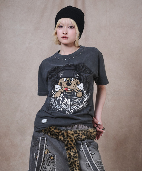 GALFY(ガルフィー)の「『GALFY/ガルフィー』爆アゲ↑↑キラTシャツ【Z】(Tシャツ/カットソー・レディース・ブラック/スミクロ/ホワイト・XL/L)」の17枚目の写真