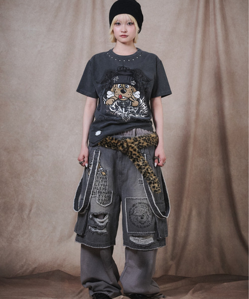 GALFY(ガルフィー)の「『GALFY/ガルフィー』爆アゲ↑↑キラTシャツ【Z】(Tシャツ/カットソー・レディース・ブラック/スミクロ/ホワイト・XL/L)」の18枚目の写真