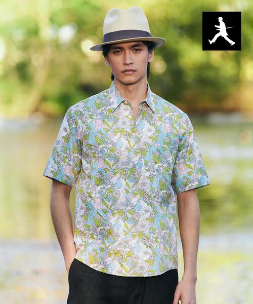 TAKEO KIKUCHI（タケオキクチ）の「【BOWLER HAT LABEL】ビリケンさんプリント 半袖シャツ（シャツ/ブラウス・メンズ・ブルー系/ブラック系/ホワイト系1・02/04/03）」の4枚目の写真