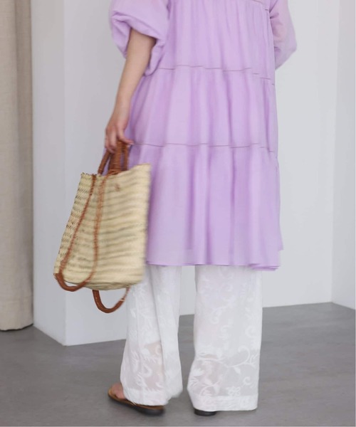 SLOBE IENA(スローブイエナ)の「《追加》コットンボイルティアードワンピース(ワンピース・レディース・ブラック/パープル/カーキ・FREE)」の19枚目の写真
