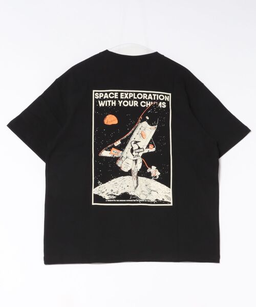 CHUMS(チャムス)の「CHUMS/チャムス 半袖 Tシャツ ボケT バックプリント CH01-2701(Tシャツ/カットソー・メンズ・ホワイト/ブラック・XL/L/M)」の3枚目の写真