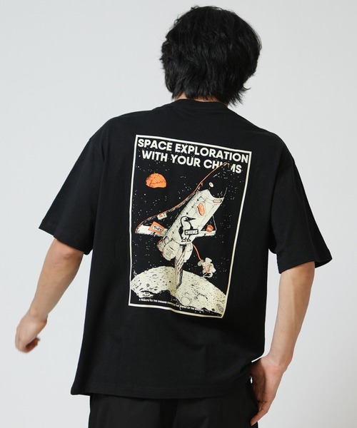 CHUMS(チャムス)の「CHUMS/チャムス 半袖 Tシャツ ボケT バックプリント CH01-2701(Tシャツ/カットソー・メンズ・ホワイト/ブラック・XL/L/M)」の7枚目の写真