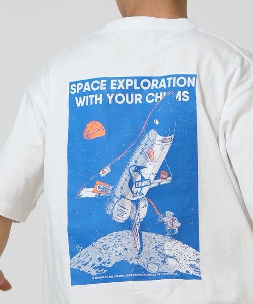 CHUMS(チャムス)の「CHUMS/チャムス 半袖 Tシャツ ボケT バックプリント CH01-2701(Tシャツ/カットソー・メンズ・ホワイト/ブラック・XL/L/M)」の9枚目の写真