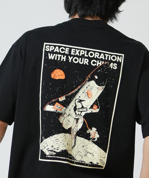 CHUMS(チャムス)の「CHUMS/チャムス 半袖 Tシャツ ボケT バックプリント CH01-2701(Tシャツ/カットソー・メンズ・ホワイト/ブラック・XL/L/M)」の20枚目の写真