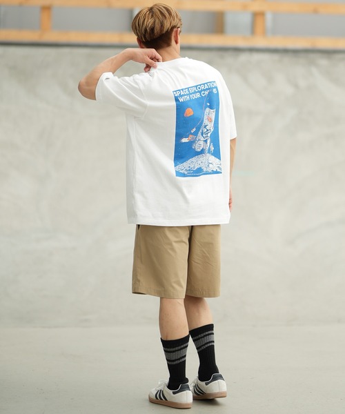 CHUMS(チャムス)の「CHUMS/チャムス 半袖 Tシャツ ボケT バックプリント CH01-2701(Tシャツ/カットソー・メンズ・ホワイト/ブラック・XL/L/M)」の14枚目の写真