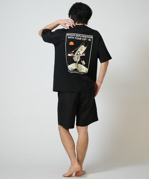 CHUMS(チャムス)の「CHUMS/チャムス 半袖 Tシャツ ボケT バックプリント CH01-2701(Tシャツ/カットソー・メンズ・ホワイト/ブラック・XL/L/M)」の4枚目の写真